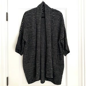 Forever 21 Long Knit 3/4 Sleeve Shawl Sweater - S